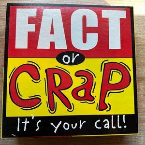 FACT or CRAP Bluffing Family Board Game, all items included, 3+ players age 12+